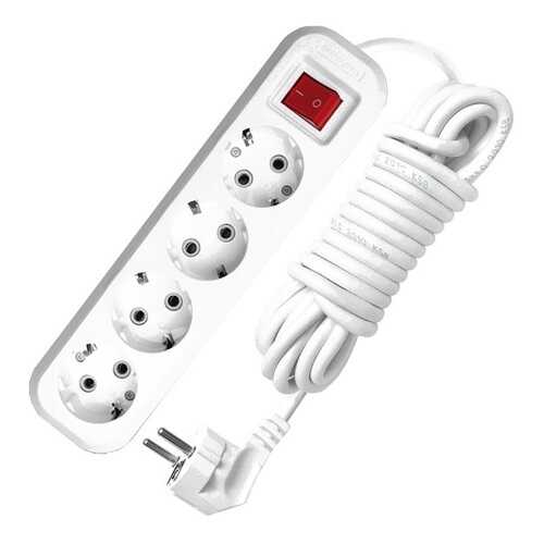 Удлинитель UNIVERSAL S-304, 4 розетки, 3 м, White