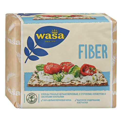 Хлебцы Wasa Fiber ржаные с пшеничными отрубями кунжутом и овсяными хлопьями 230 г