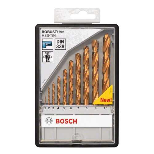 Сверло универсальное Bosch HSS-TIN ЗАТОЧКА 135 ROBUST LINE 2607010536