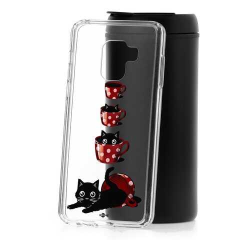 Чехол Samsung Galaxy A8 2018 (A530) Kruche Print Котенок в чашке