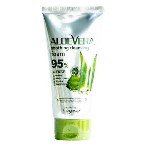 Пенка для умывания White Organia Aloe Vera Soothing Cleansing Foam 95% 130 г