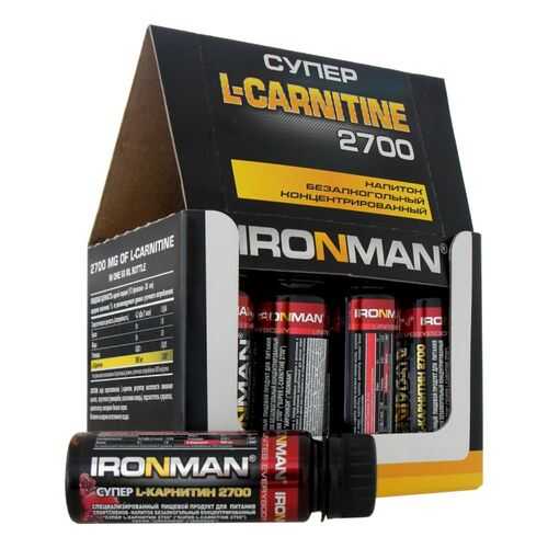 Ironman Супер L-Карнитин 2700, 12 ампул по 60 мл, гранат