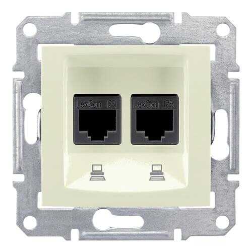 SE Sedna Бежевая Розетка компьютерная 2-ая RJ45 кат. 6 UTP