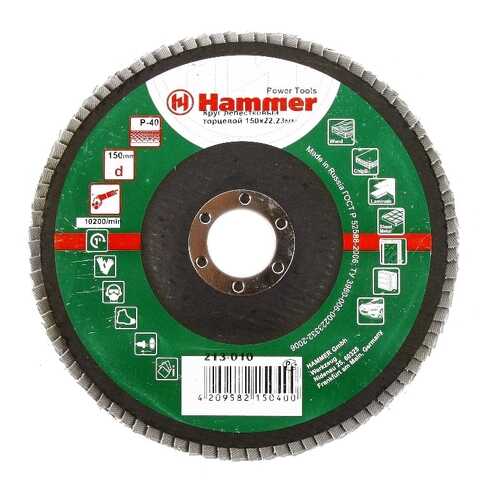 Диск лепестковый для угловых шлифмашин Hammer Flex 213-010 (29437)