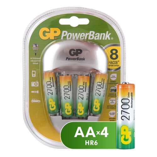 Зарядное устройство + аккумуляторы GP PB27GS270-2CR5 AA 4 шт. 2550 mAh
