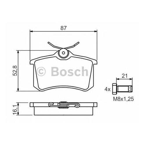 Комплект тормозных колодок Bosch 0986494399