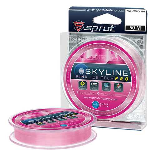 Леска монофильная Sprut Skyline IceTech Pro Pink 50 м, 0,185 мм, 5,65 кг