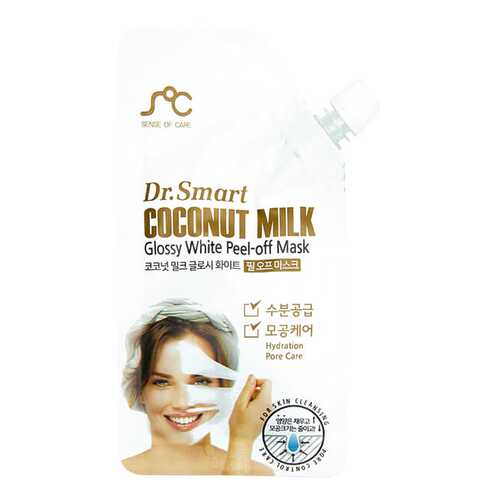 Маска для лица Dr.Smart Coconut Milk Glossy White Peel-Off Mask 25 мл