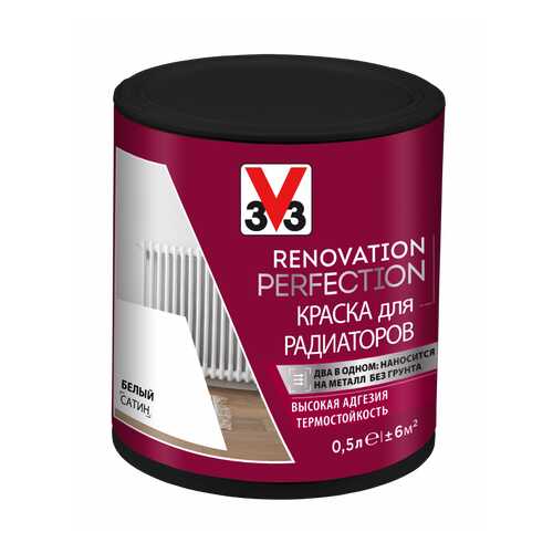 Краска V33 для радиаторов Renovation Perfection Цвет белый