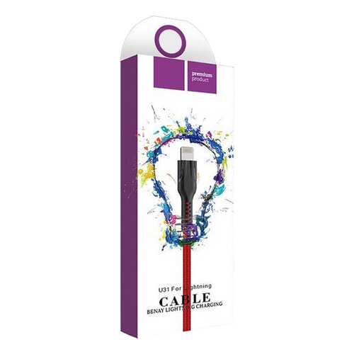 Кабель NoName U31 USB - Lighting, 1.5м Red