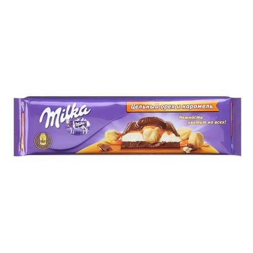Шоколад молочный Milka цельный орех и карамель 300 г