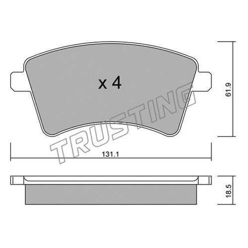 Комплект тормозных дисковых колодок TRUSTING 828.0