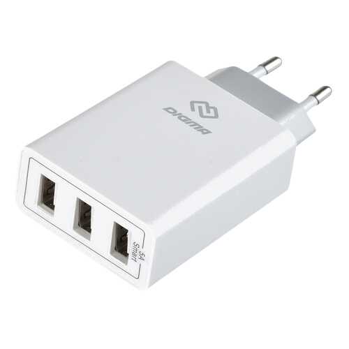 Сетевое зарядное устройство Digma 3 USB 5A White