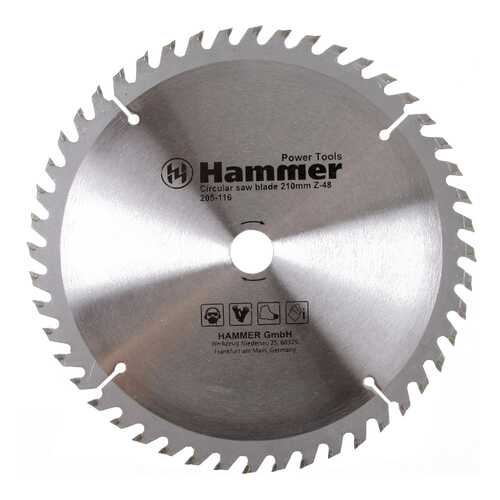 Диск пильный Hammer Flex 205-116 CSB WD 210мм*48*20/16мм по дереву 30666