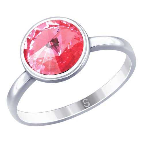 Кольцо женское SOKOLOV из серебра с кристаллом Swarovski 94012601 р.19