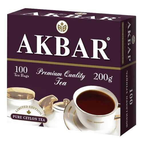 Чай Akbar English Breakfast черный байховый 2 г*100 пакетиков