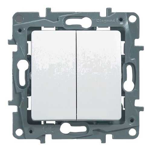 Legrand Переключатель Legrand ETIKA 10AХ 2 клавиши белый 672212