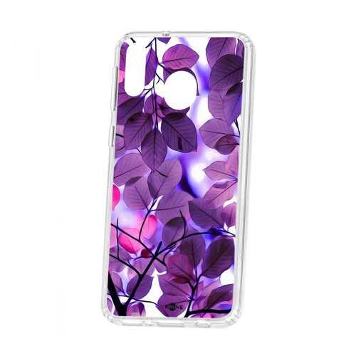 Чехол Kruche Samsung Galaxy M20 Print Purple leaves