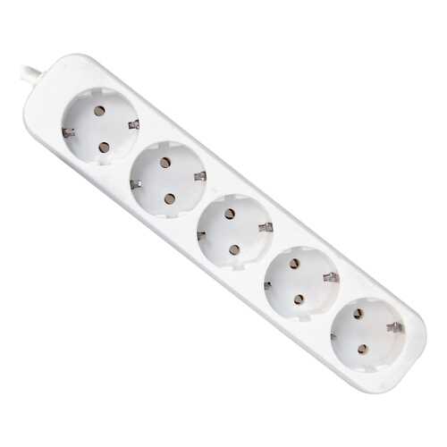 Удлинитель Defender E518, 5 розеток, 1,8 м, White