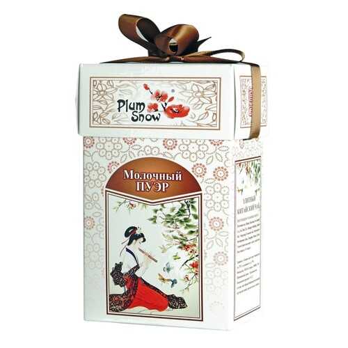 Чай Plum Snow Молочный Пуэр, чёрный листовой, 100 гр