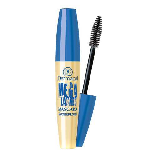 Тушь для ресниц Dermacol Mega Lashes, водостойкая Черная