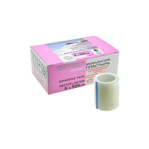 Лейкопластырь Полимерная основа SFM Plaster 534 555 5,0х500см белый