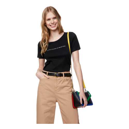Футболка женская United Colors of Benetton CCC_3GA2E16A2_100 черная XL