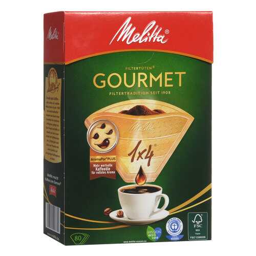 Фильтры бумажные Melitta для заваривания кофе 1х4/80 Гурмэ Милд (0100971)