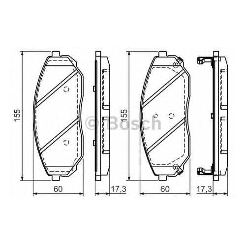 Комплект тормозных колодок Bosch 0986494143