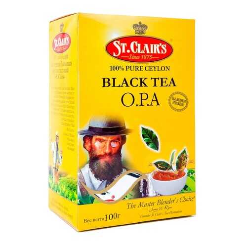 Подарочный набор St. Clair С чёрным крупнолистовым чаем и фарфоровым чайником, 100 г
