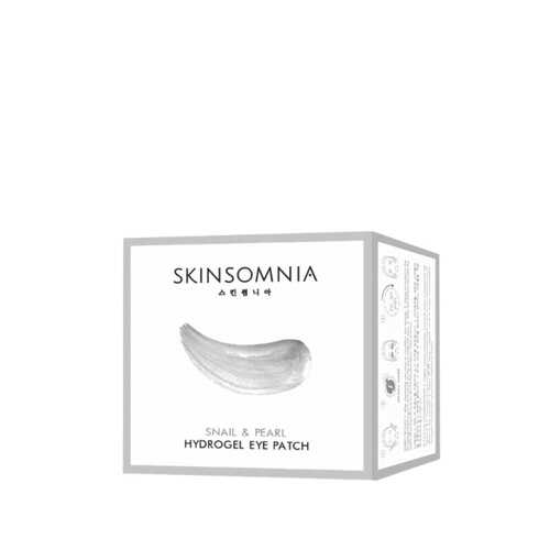 Патчи для глаз SKINSOMNIA с экстрактом улитки и жемчуга snail and pearl eye patch 60 шт