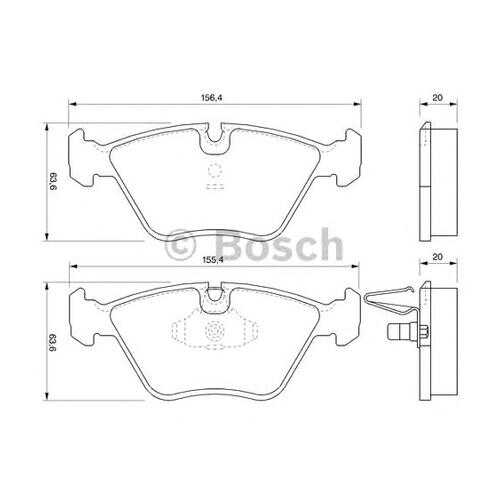 Комплект тормозных колодок Bosch 0986424767