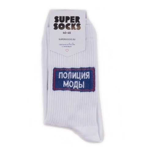 Носки унисекс Super Socks Polizia Modi белые 40-46