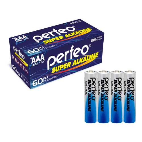 Батарейка Perfeo LR03/4SH Super Alkaline 60 шт