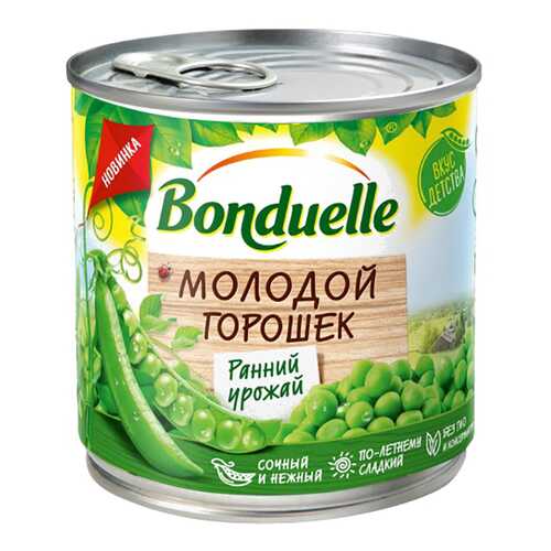 Горошек Bonduelle зеленый молодой 400г