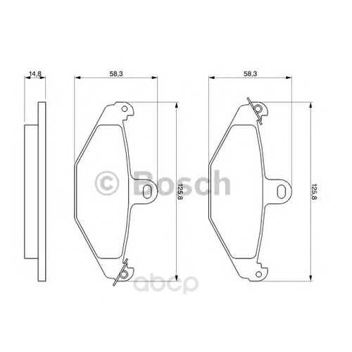 Колодки дисковые задние Bosch 0986461148