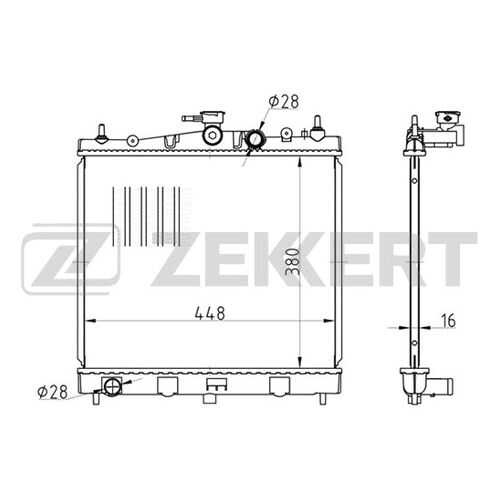 Радиатор охлаждения двигателя ZEKKERT MK-1450