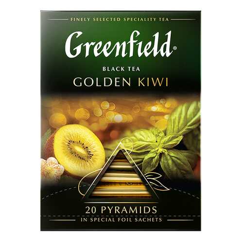 Чай черный в пирамидках Greenfield Golden Kiwi 20 пакетиков