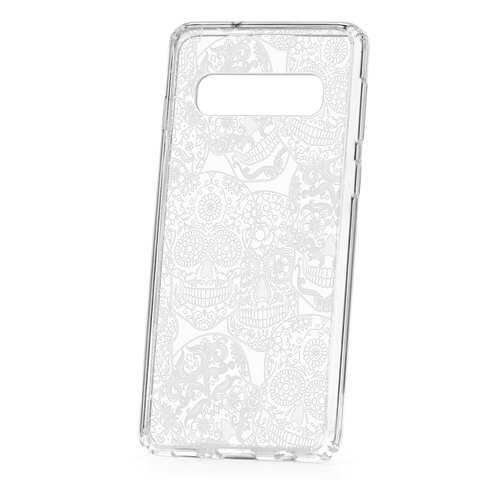 Чехол Samsung Galaxy S10 Kruche Print Skull White