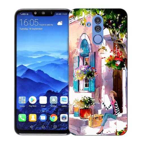 Чехол RE:PA для Huawei Mate 20 Lite с принтом Девочка на цветущей улочке