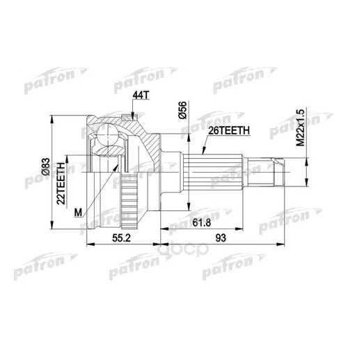 Шрус PATRON PCV1372
