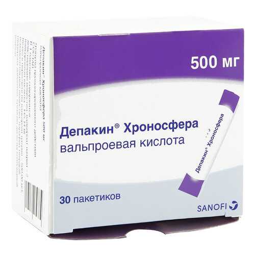 Депакин Хроносфера гранулы 500 мг 30 шт.