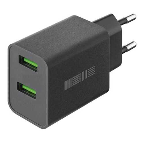 Сетевое зарядное устройство InterStep New RT:2*USB(30W) 2.4A QuickCharge3.0, Alu Black