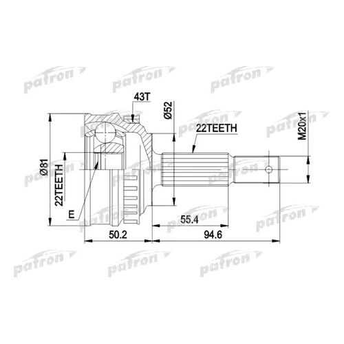 Шрус PATRON PCV1057