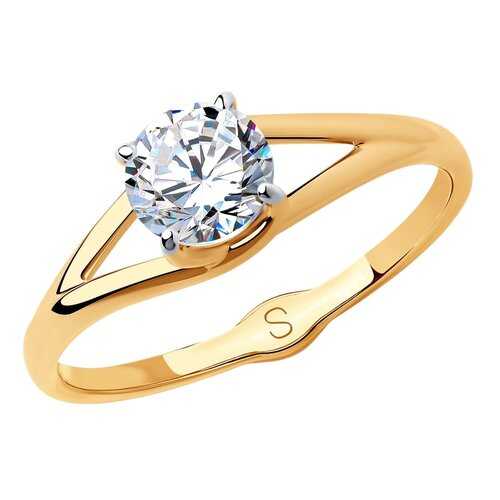 Кольцо женское SOKOLOV из золота со Swarovski Zirconia 81010432 р.19