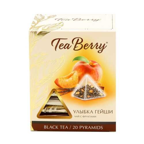 Чай Tea Berry улыбка гейши черный с добавками 20 пирамидок