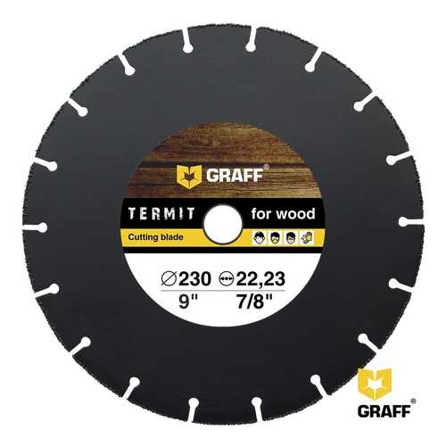 Отрезной диск по дереву GRAFF Termit 230 мм для УШМ (болгарки)