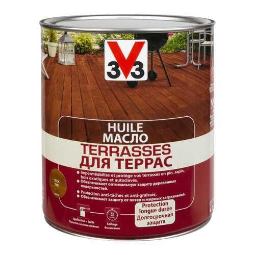 Масло для террас 3V3 5л. бесцветный матовый