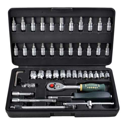 Набор инструментов Force 46 предметов 1/4DR, 6-ти гр, головки, 2462