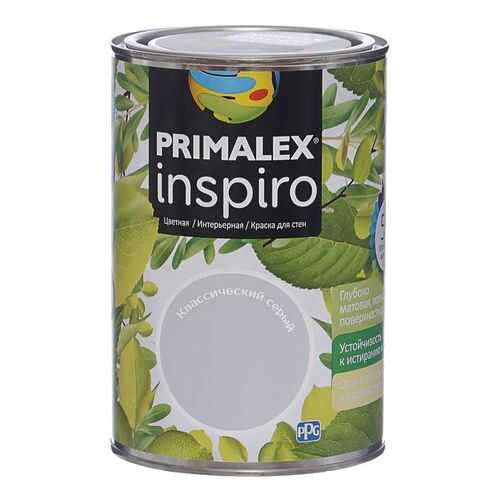 Краска для внутренних работ Primalex Inspiro 1л Классичес Сер, 420104